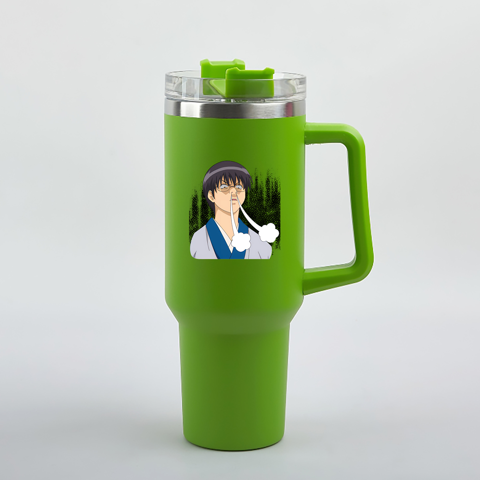 （画像用） ぎんたま 坂田銀時（さかたぎんとき） 神楽 志村新八（しむら しんぱち） GINTAMA Sakata Gintoki Kagura Shimura Shinpachi 1200mL車用タンブラー（カラープリント）